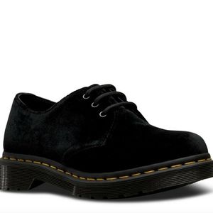 Dr. Martens 1461 BLACK VELVET Shoe Boots Womens 9